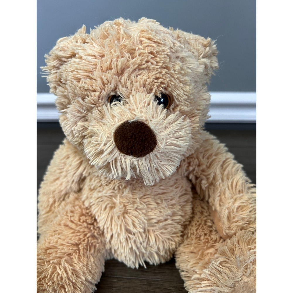 Ty Boris the Cream Teddy Bear TySilk Shaggy Plush Stuffed Animal 2010 8"